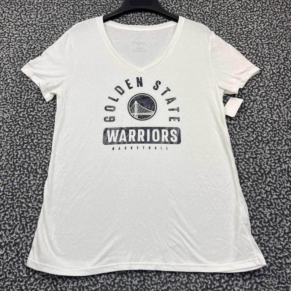 Golden State Warriors GSW Shirt Women‎ Medium Fanatics Short Sleeve V-Neck New M